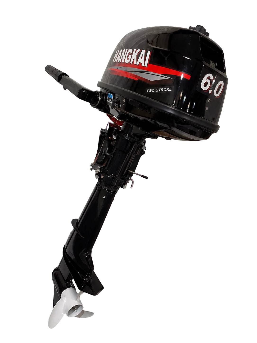 Лодочный мотор Hangkai 6.0 на нейтральном фоне