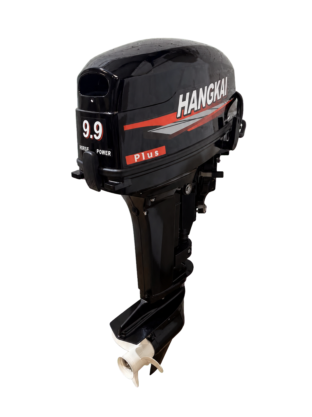 Лодочный мотор Hangkai Plus 20 на нейтральном фоне